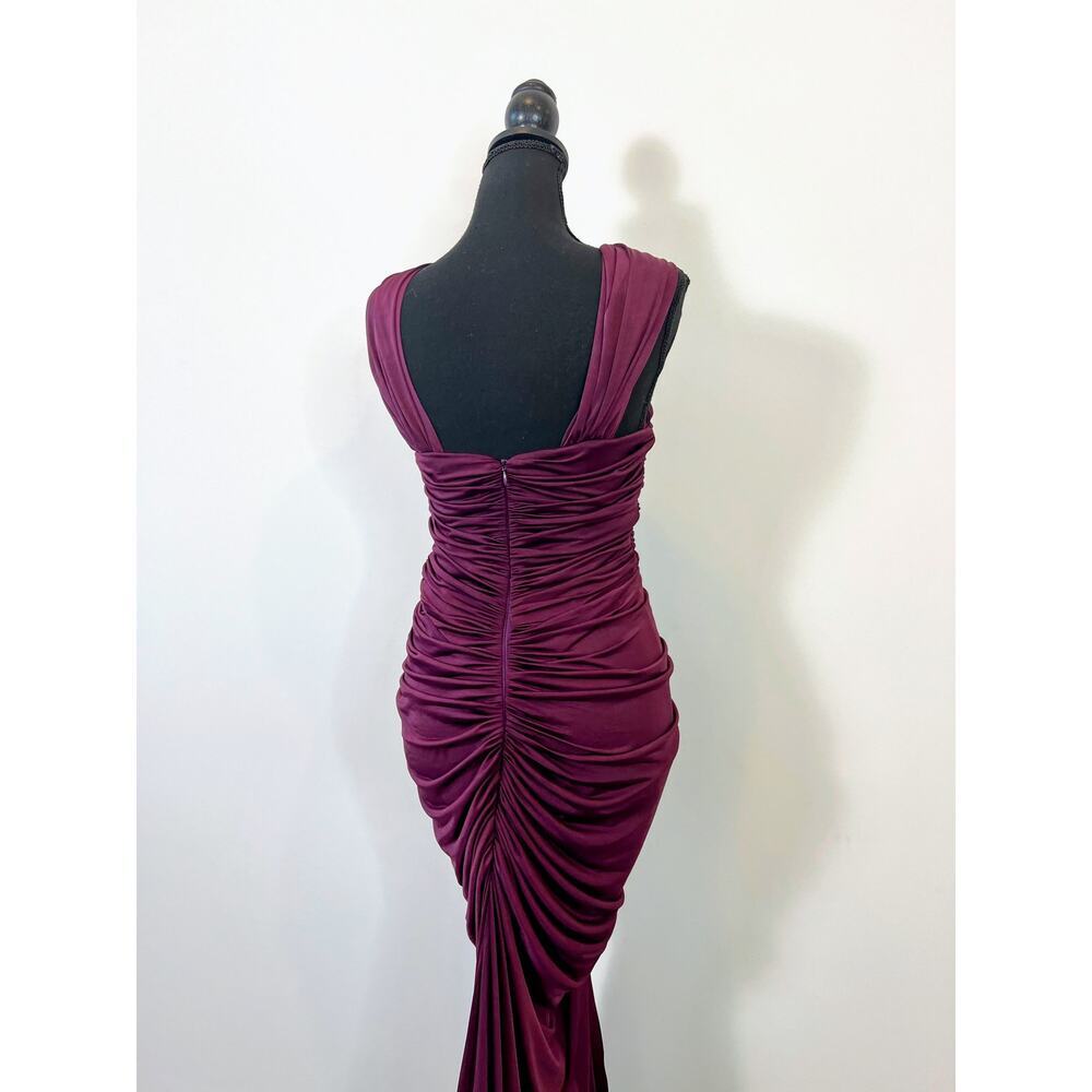 Yaura Tiara Gown Maxi Dress in Grape Size 8 Off Shoulder Lined Cocktail Party - Picture 5 of 6
